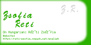 zsofia reti business card